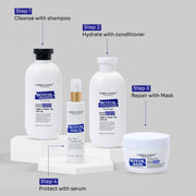 Cabelo Chave Professional Botox Shampoo + Botox Conditioner + Botox Hair Mask + Botox Hair Serum + Free Travel Kit | 300ml + 300ml + 250ml + 50ml +130ml