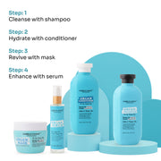 Cabelo Chave Professional Argan Shampoo + Argan Conditioner + Argan Hair Mask + Argan Hair Serum + Free Botox Travel Kit | 300ml + 300ml + 250ml + 50ml +130ml